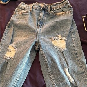 Cello Light Blue Distressed Boyfriend Jeans